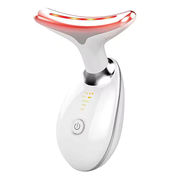 Hot Sale Beauty Electric Neck Face Lifting Deviceneck Tool Light Therapy 3 in 1 Portable Hand Held Facial Massage Machine