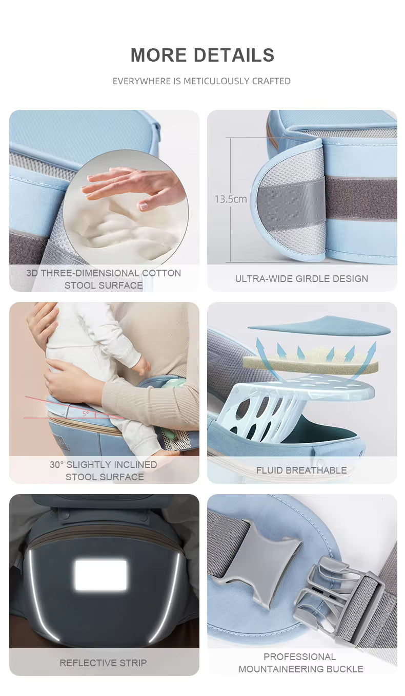 Baby Carriers with Hip Seat Wholesale 6 in 1 Baby Wrap Carrier Backpack for Newborn