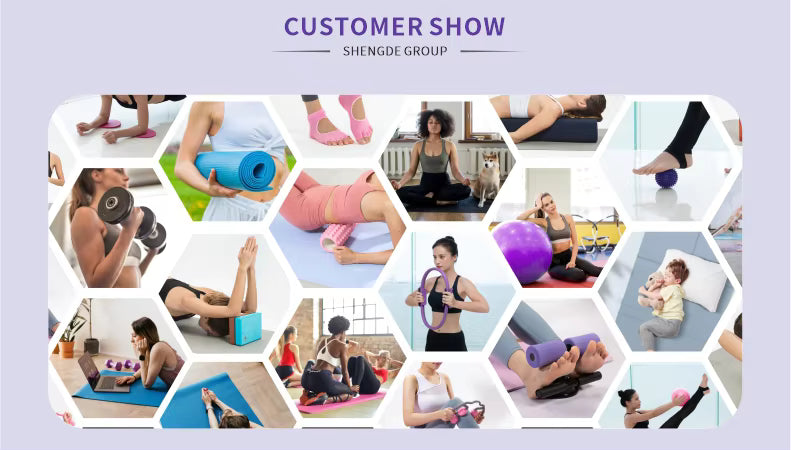 SHENGDE Custom Logo Smart Curve Non Slip Thick Luxury Exercise Fitness TPE Yoga Mat with Carrying Strap