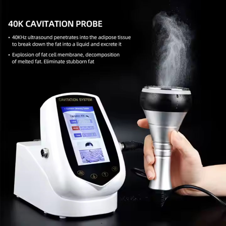 Lipocavitation Cellulite Reduction Massager Radiofrequency Home Use 3-in-1 40k Body Slimming Device
