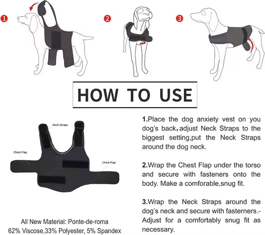 Pet Clothing Thermal Vest for Dogs Anti-anxiety Comforter Lightning Storm Scare Jacket Breathable
