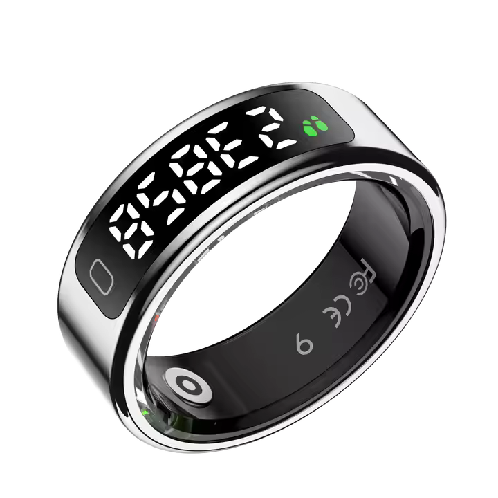 OEM Heathly Track Smart Ring with Touch Display & Gesture Control | AI-Powered Wearable Tech Wearable Device for Mental Health
