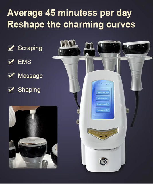 Lipocavitation Cellulite Reduction Massager Radiofrequency Home Use 3-in-1 40k Body Slimming Device