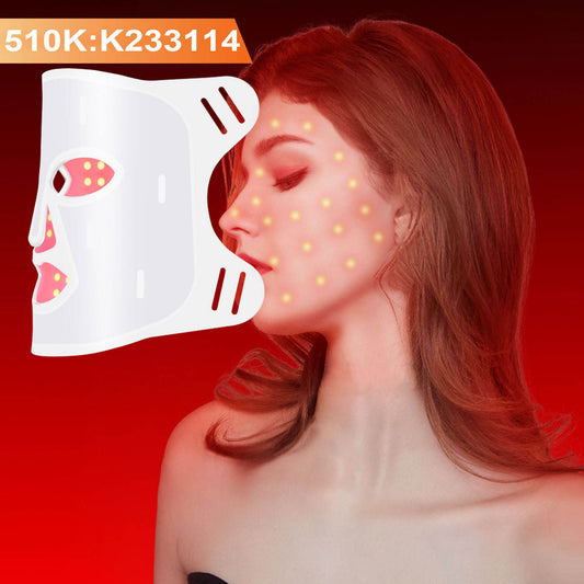 IDEATHERAPY 510K Professional Silicone Red Light Therapy Face Neck Mask Red Light Therapy Mask Led Facial Mask