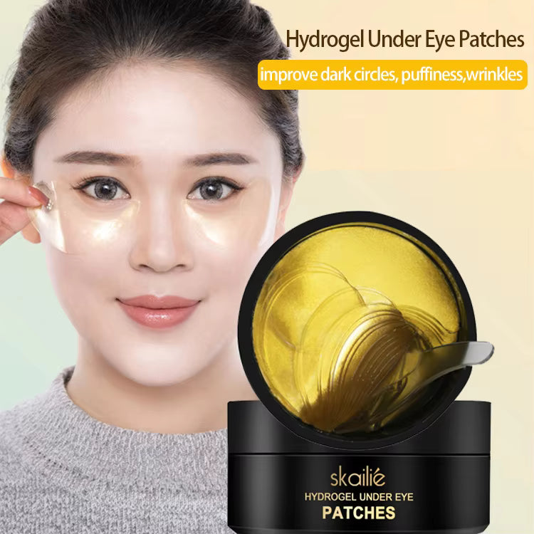 Under Eye 24k Gold Treatment Custom Korean Skincare Eye Mask Patch Brightening Hydrogel Beauty Gel Patches for Dark Circles