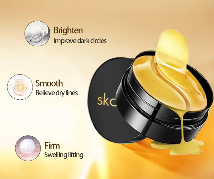 Under Eye 24k Gold Treatment Custom Korean Skincare Eye Mask Patch Brightening Hydrogel Beauty Gel Patches for Dark Circles