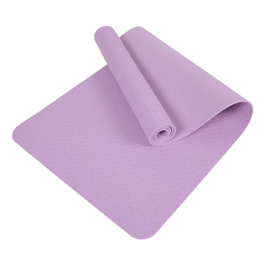 SHENGDE Custom Logo Smart Curve Non Slip Thick Luxury Exercise Fitness TPE Yoga Mat with Carrying Strap