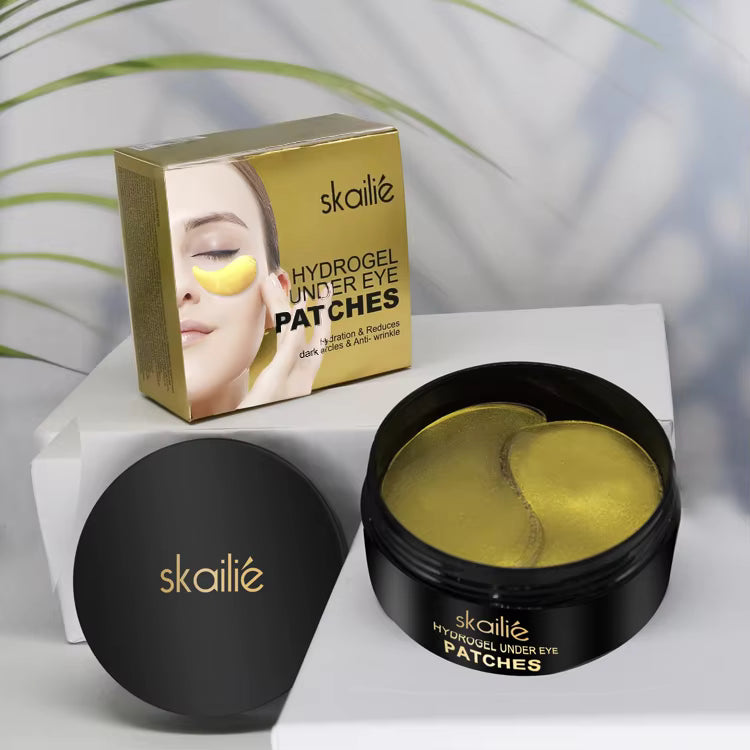 Under Eye 24k Gold Treatment Custom Korean Skincare Eye Mask Patch Brightening Hydrogel Beauty Gel Patches for Dark Circles
